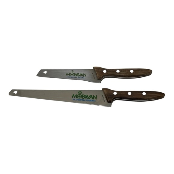 Vintage MCM Moravan Molybdenum Vanadium Chef Knife Set - Picture 3 of 6